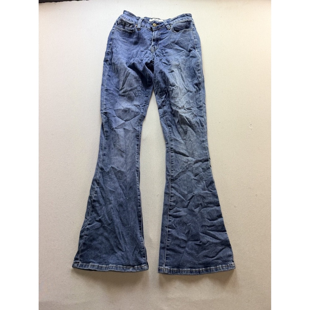 Jada Bootcut Flare Jeans Womens 7 Blue Good Stretch High Rise Denim